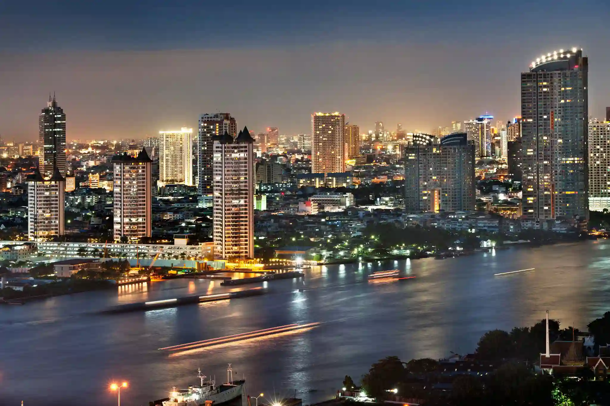 Bangkok om aftenen, Thailand
