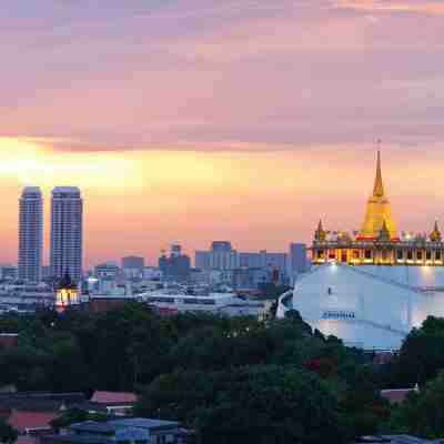 Solnedgang over Bangkok, Thailand
