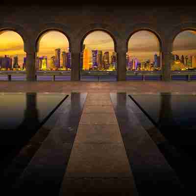 Skyline fra Museum of Islamic Art, Doha, Qatar