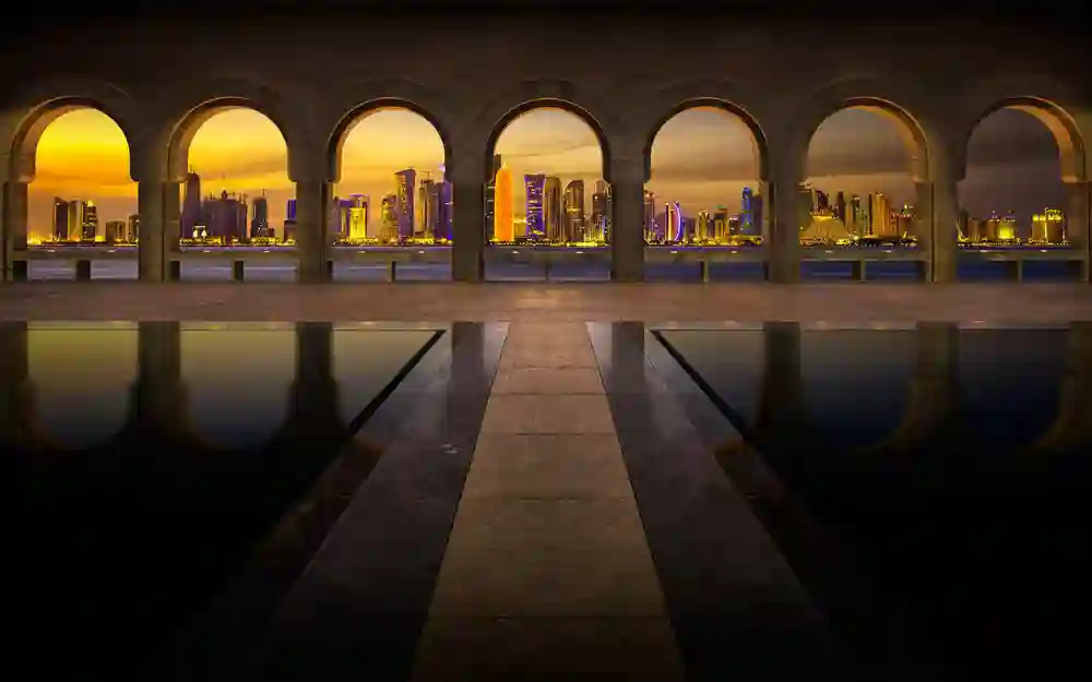 Skyline fra Museum of Islamic Art, Doha, Qatar