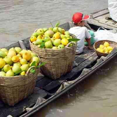 Frugthandler på Mekong, Vietnam
