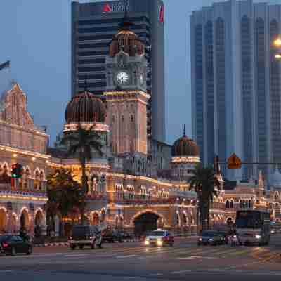 Downtown Kuala Lumpur om aftenen, Kuala Lumpur, Malaysia