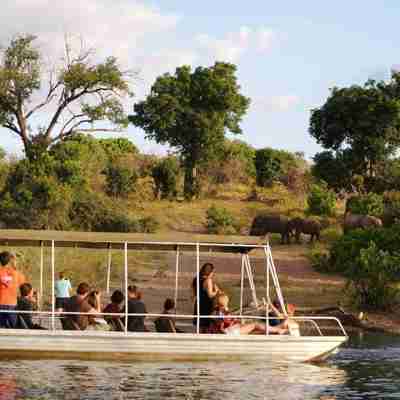 Båd på flod i Botswana
