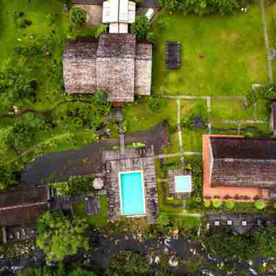 Namkat Yorla Pa Resort i Laos set fra luften