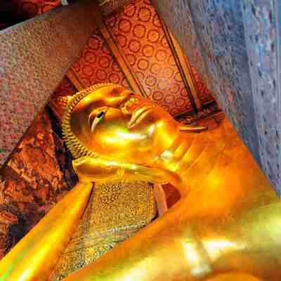 Den liggende Buddha, Wat Po, Bangkok, Thailand