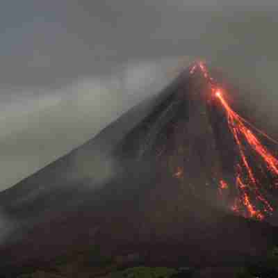 Arenal vulkanen ser dyster ud, Costa Rica
