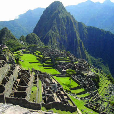 Machu Picchu set fra oven