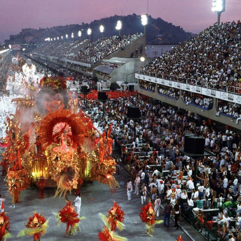 Parade til karneval i Rio, Brasilien