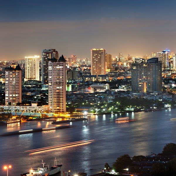 Bangkok om aftenen, Thailand