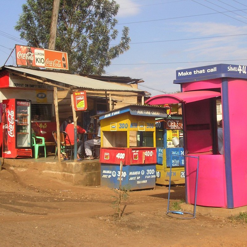 Små butikker i Kampala