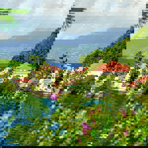 Smuk grøn udsigt i Guadeloupe