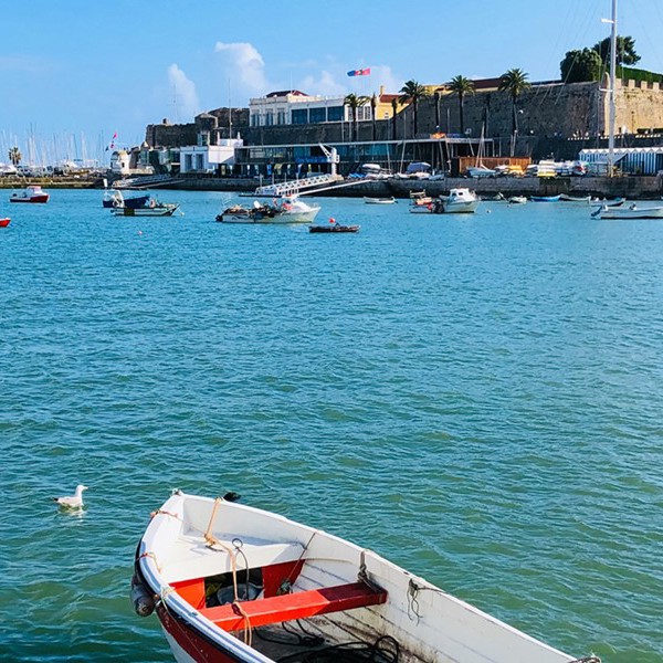 Havnen i Cascais set fra havet
