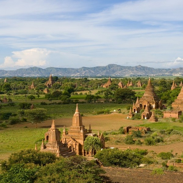 Smuk udsigt over Bagan, Myanmar