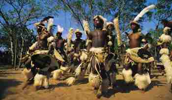 Zulu dansere, KwaZulu Natal, Sydafrika