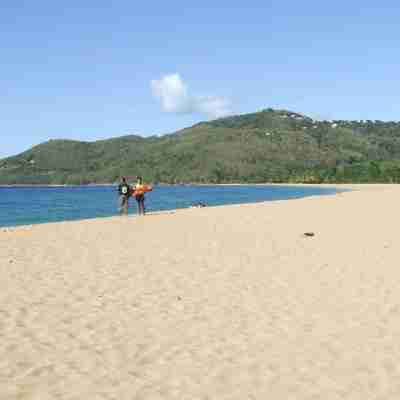 Hvid sandstrand på Guadeloupe