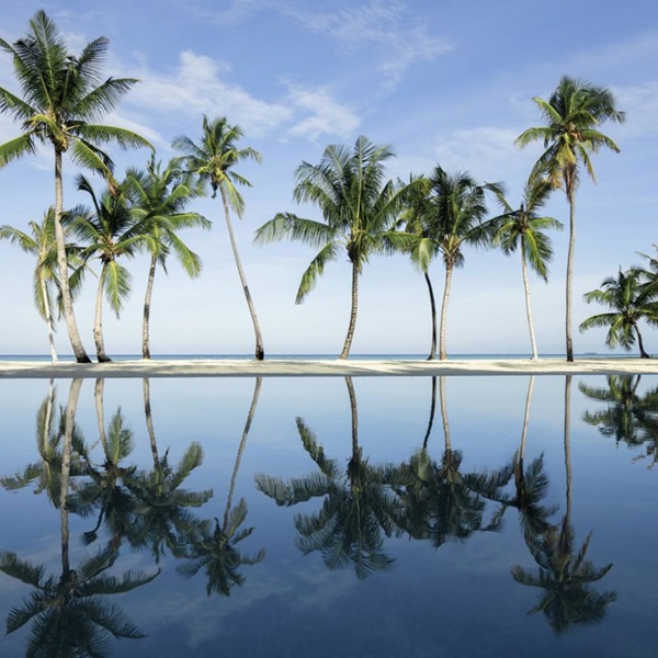 Den primære pool og den urimdeligt pæne udsigt på Pullman Maamutaa Maldiverne