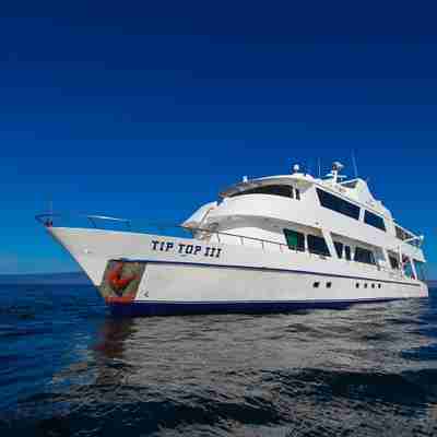 Tip Top III sejler på havet mellem Galapagos øerne