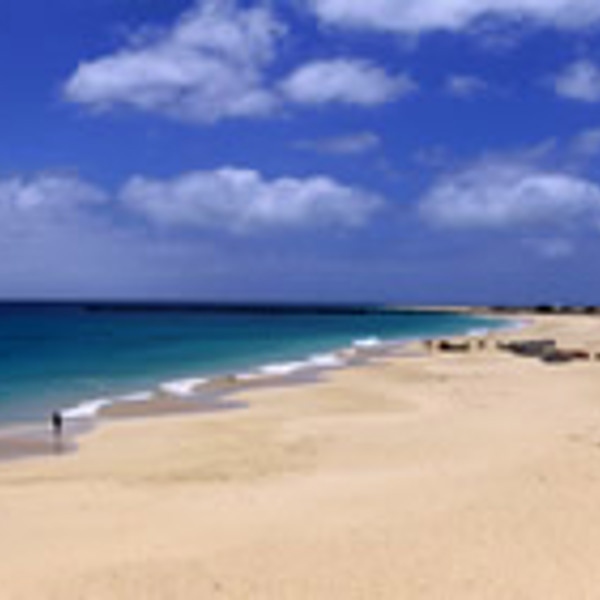 Stranden langs Maio på Kap Verde