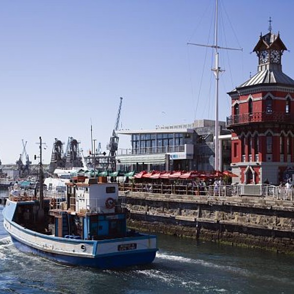 Havnen i Cape Town er en arbejdende havn - V&A Waterfront, Cape Town, Sydafrika