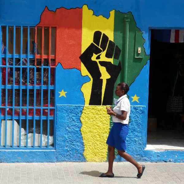 Vægmaleri i Praia i Kap Verde