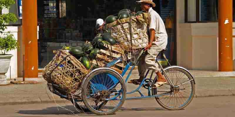 Overlæsset cykel, Vietnam