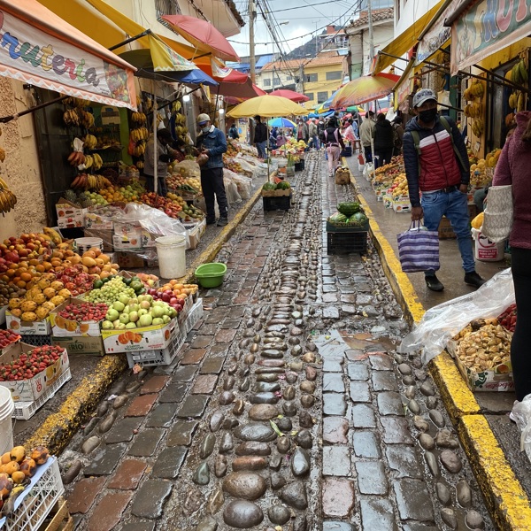 Markedsgade i Cusco