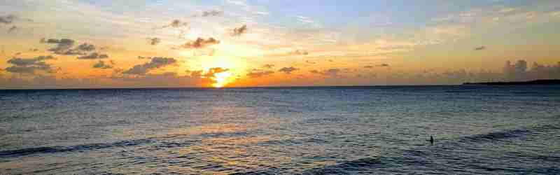 Barbados, Solen går ned over havet