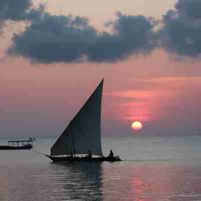 I:\AXUMIMAGES\Afrika\Zanzibar\Billeder af Zanzibar\Båd i solnedgang på Zanzibar