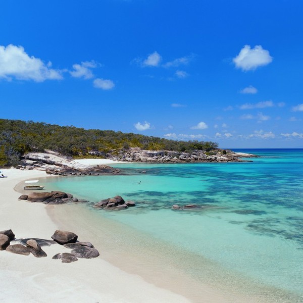 Kridhvide strande på Lizard Island, Australien
