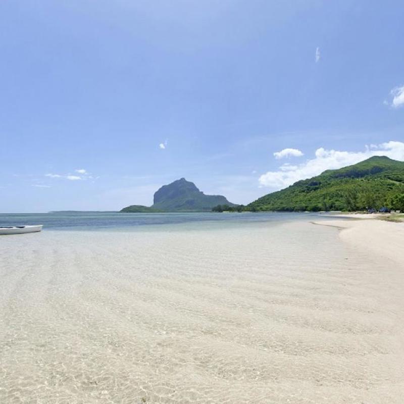 Hvide sandstrande, det sydlige Mauritius