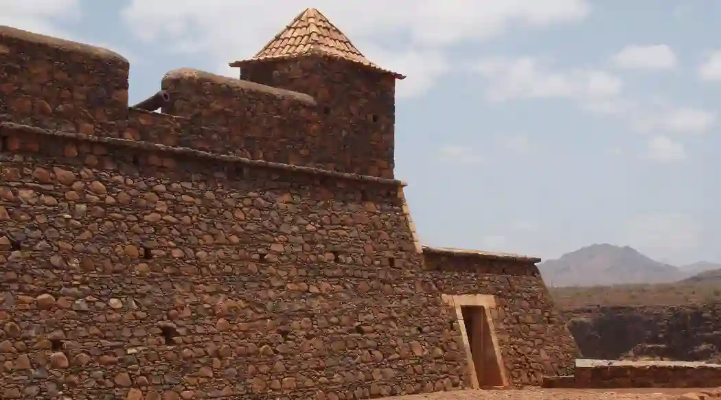 Fort på Santiago i Kap Verde