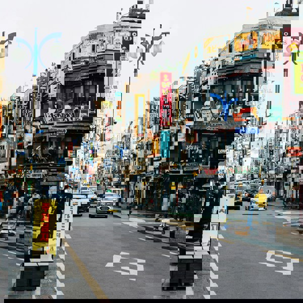 Klassisk japansk gade i Busan, Sydkorea