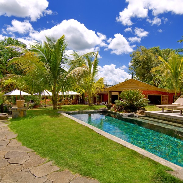 Restaurant & pool, Lakaz Chamarel, Mauritius
