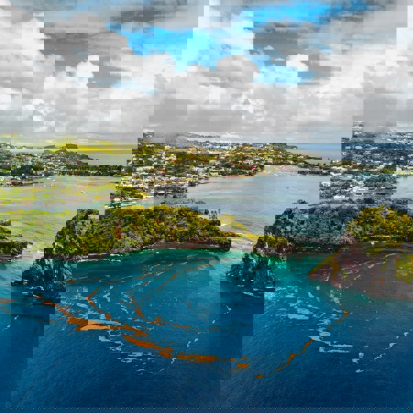 George apodaca med blå hav