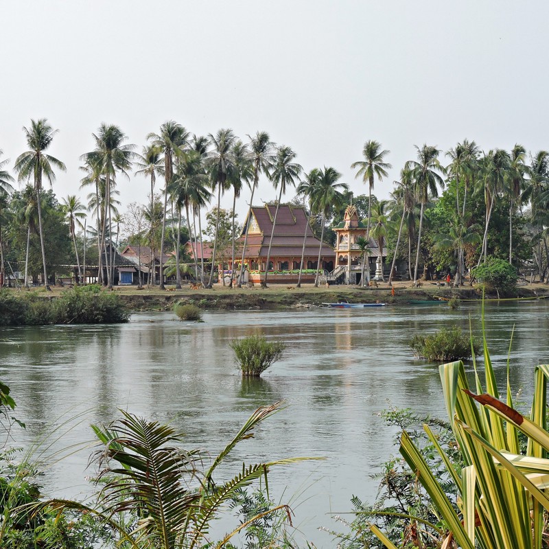 Idyllske omgivelser ved de 4000 øer, Laos