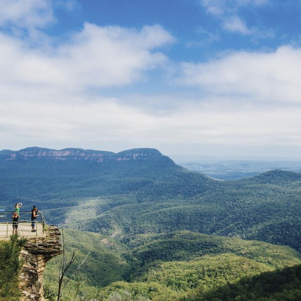 Man kan næsten se, hvorfor det hedder Blue Mountains, Australien
