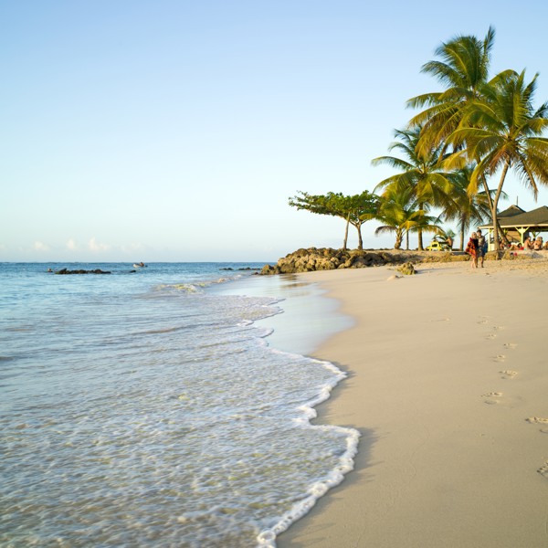 Alene i verden ved Pigeon Point, Trinidad & Tobago