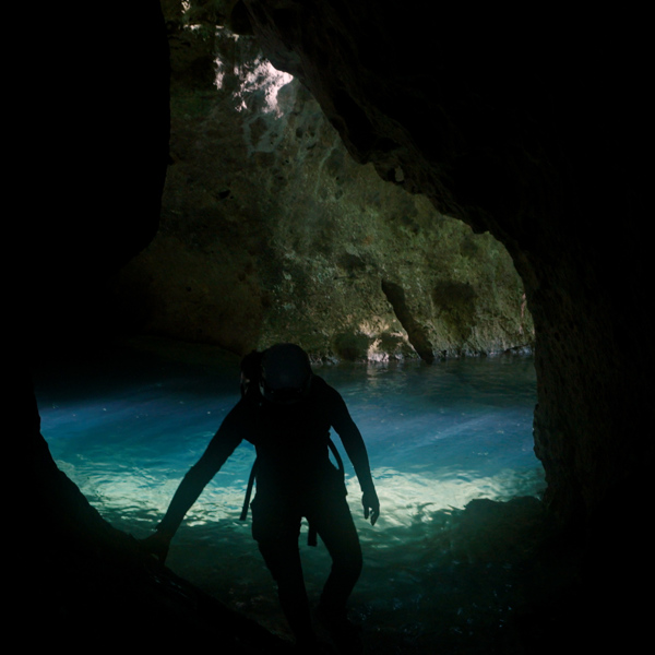 Entering ATM Cave