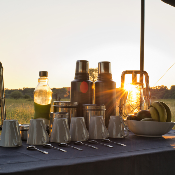 Kaffebord ved campen