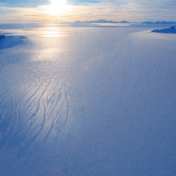 Kilometer lange stræk uden andet end is på Antarktis
