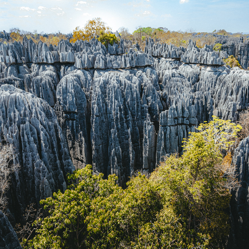 Klippelandskab i Madagaskar