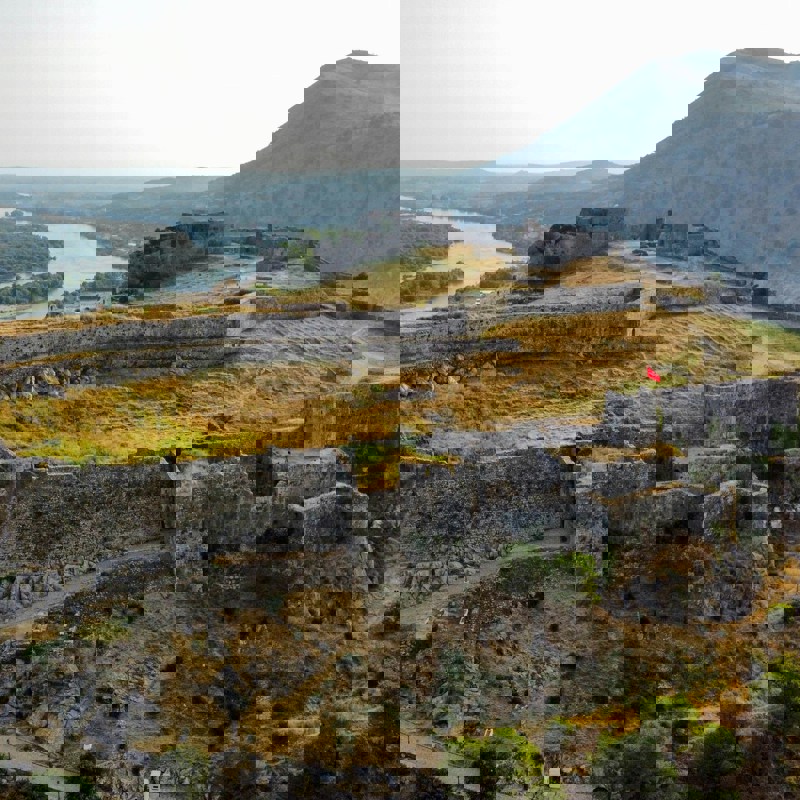 Udsigt over rozafa castle ruins