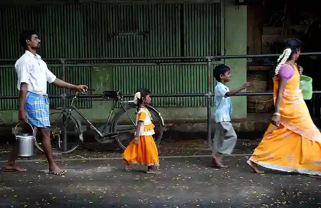 forældre og børn i old delhi eller new delhi