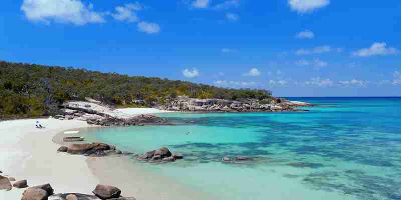 Kridhvide strande på Lizard Island, Australien