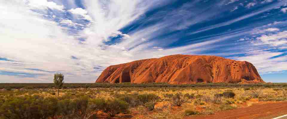 Uluru, Ayers Rock, fra vejen, Australien