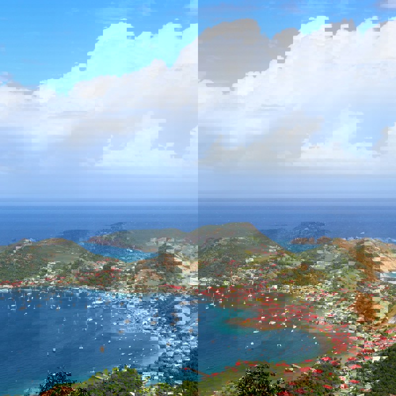 Udsigt over Guadeloupe set fra oven