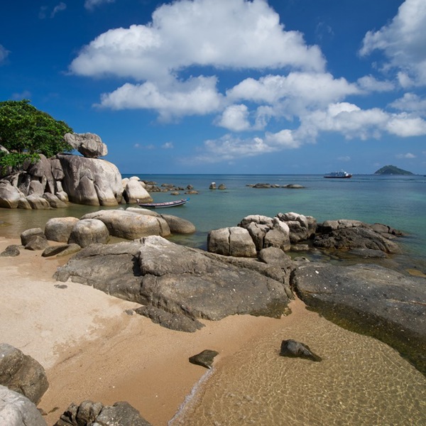 Flotte omgivelser på Koh Tao
