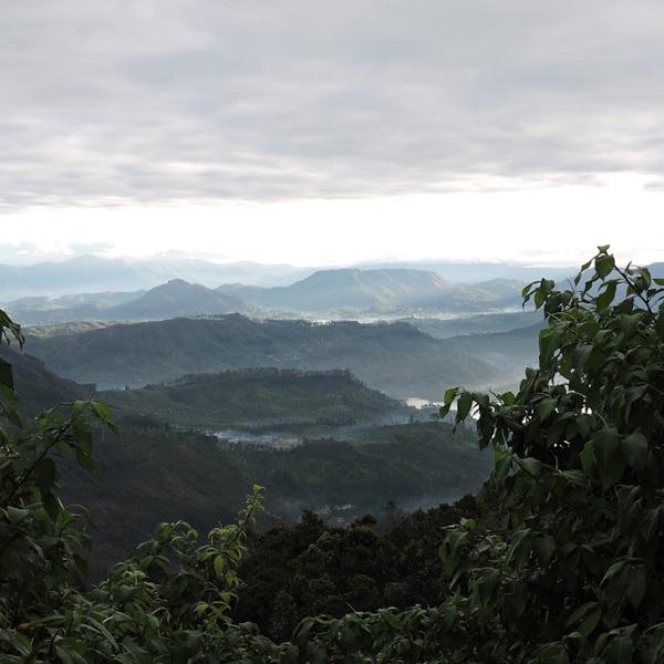 Flot udsigt fra topoen, Adams Peak, Sri Lanka