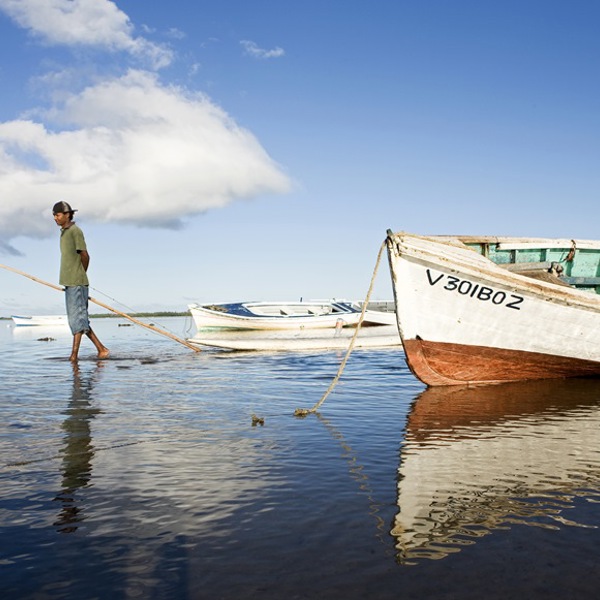 Lokale fiskerbåde på Mauritius
