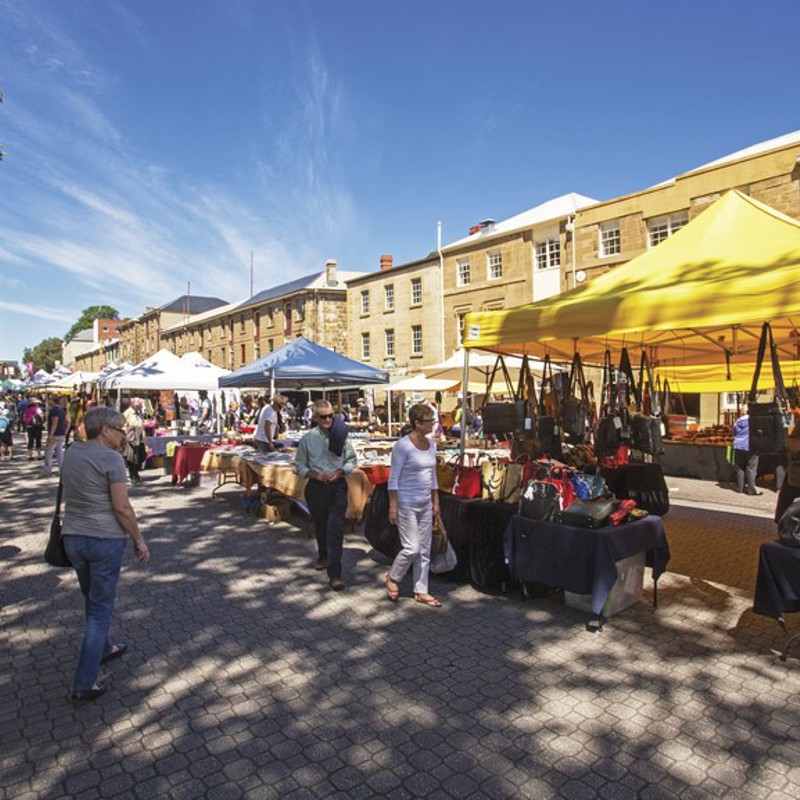 Salamanca markedet, Hobart, Tasmanien, Australien